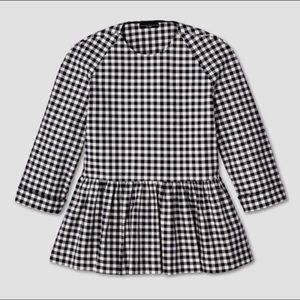 Victoria Beckham Blue Gingham Top